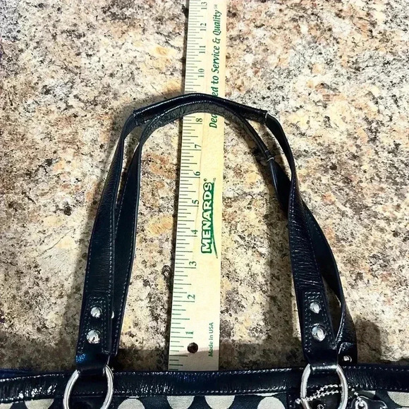 Coach Penelope Sig C Shoulder Bag Black Canvas Leather Jacquard Authenticated - Picture 13 of 16